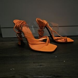 Forever 21 Vibrant Orange Heels